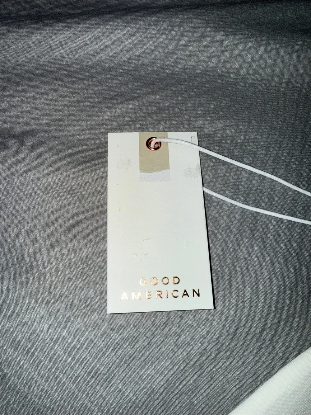 Good American Cream Poplin Stretch Faux Wrap Skirt - Sz Medium, NWT